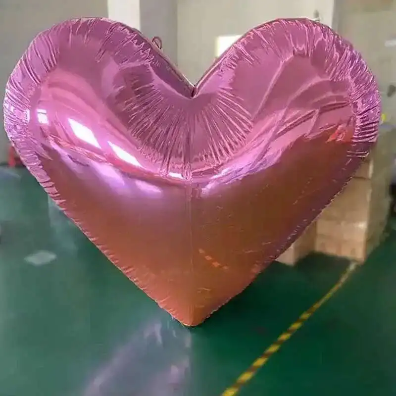 Large Iatable Heart Balloon 2024 Popular Siery Mirror Ball For Garden Party Wedding Valentine's Day Decoration