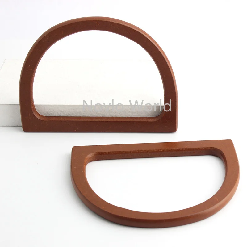 4-10pcs 15.5x12cm 2022 New Simple Camel Thin D Wood Handle For Fashion Woman Handbag DIY Bag Accessories