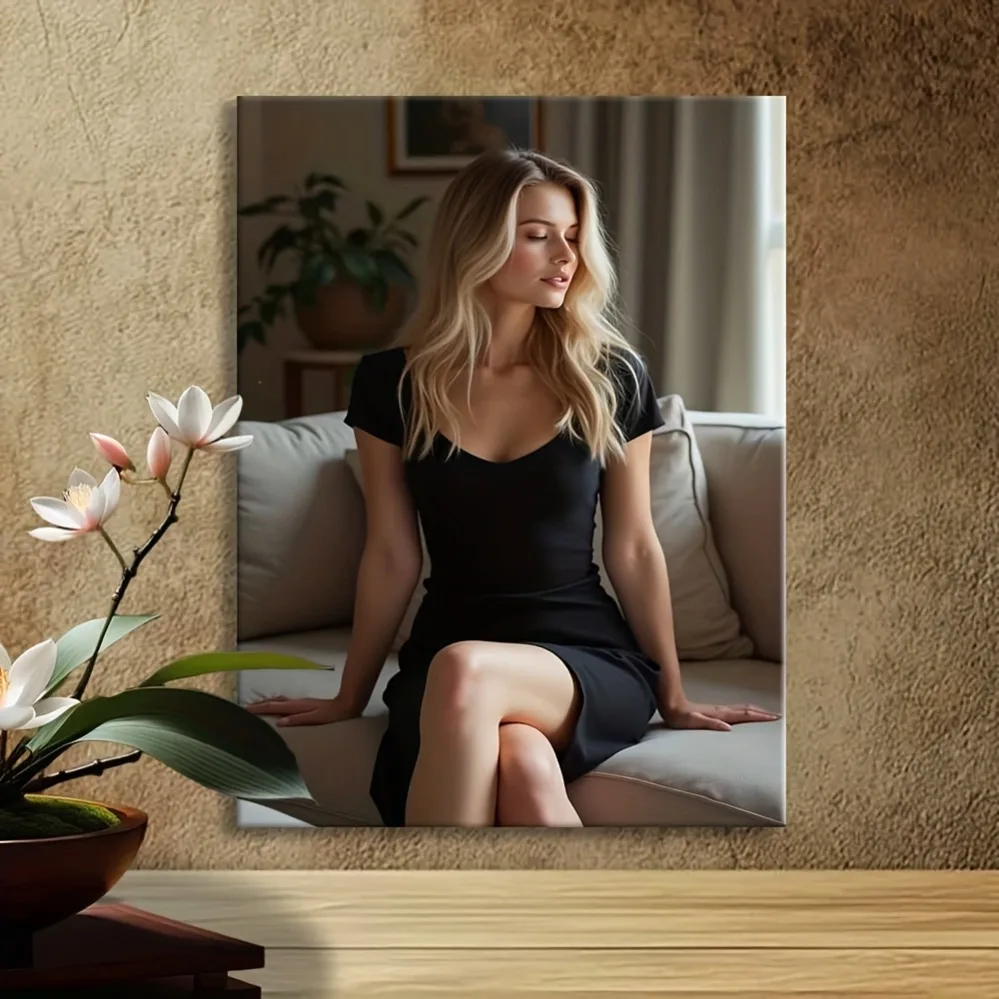 

Vintage tin signs with elegant bikini model poster, personalized wall decor for bedrooms, cafes, bars, bathrooms, private rooms,