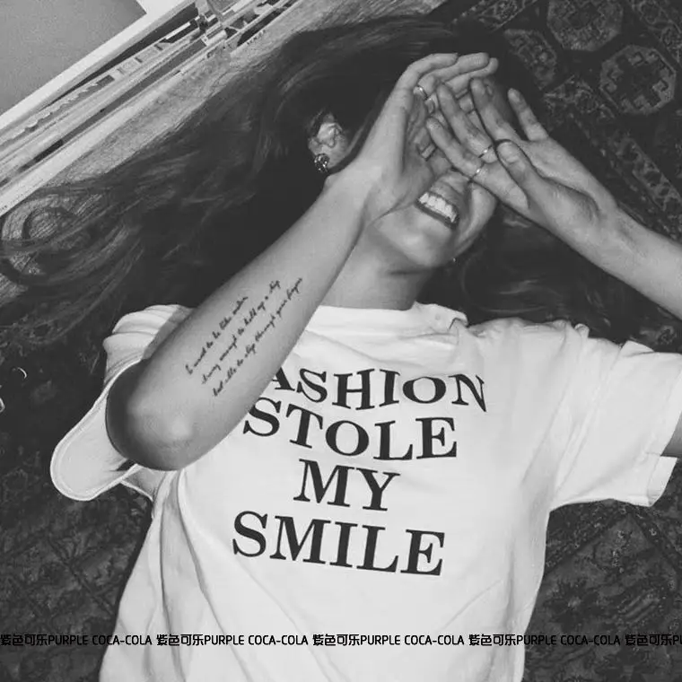 

Ins Niche Design Letter-printed Short-sleeved T-shirt for Women Loose and Versatile Round-neck Base Layer Trendy Item