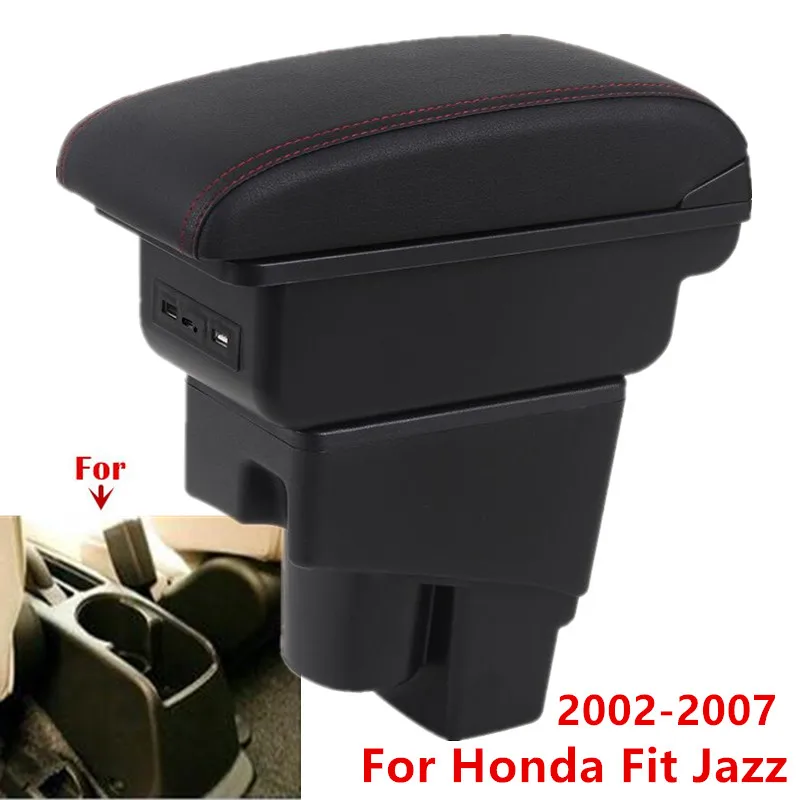 Reposabrazos para Honda Jazz, para Honda Fit Jazz 1, Reposabrazos para Auto, 2002 2003 2004 2005 2006 2007, Caja de Almacenamiento para Brazos, Accesorios para Auto