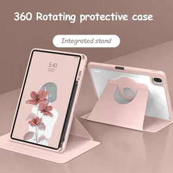 Acryl gehäuse mit 360 °-Drehung für Samsung Galaxy Tab S7 S8 11 S8 Plus S7 Fe S9 Fe Plus 1, 5 A8 12,4 10,5 S6 Lite Stand Tablet Cover