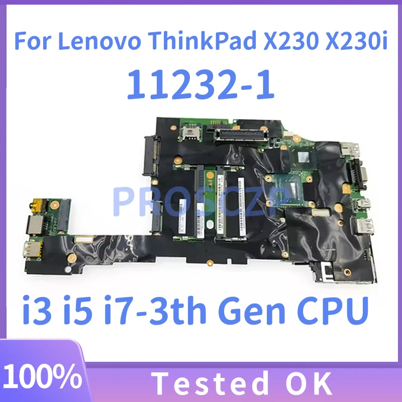

Laptop Motherboard 11232-1 For Lenovo ThinkPad X230 X230i UMA With CPU i3 3th Gen i5 3th Gen i7 3th Gen 04X4534 04X4532 04X4587