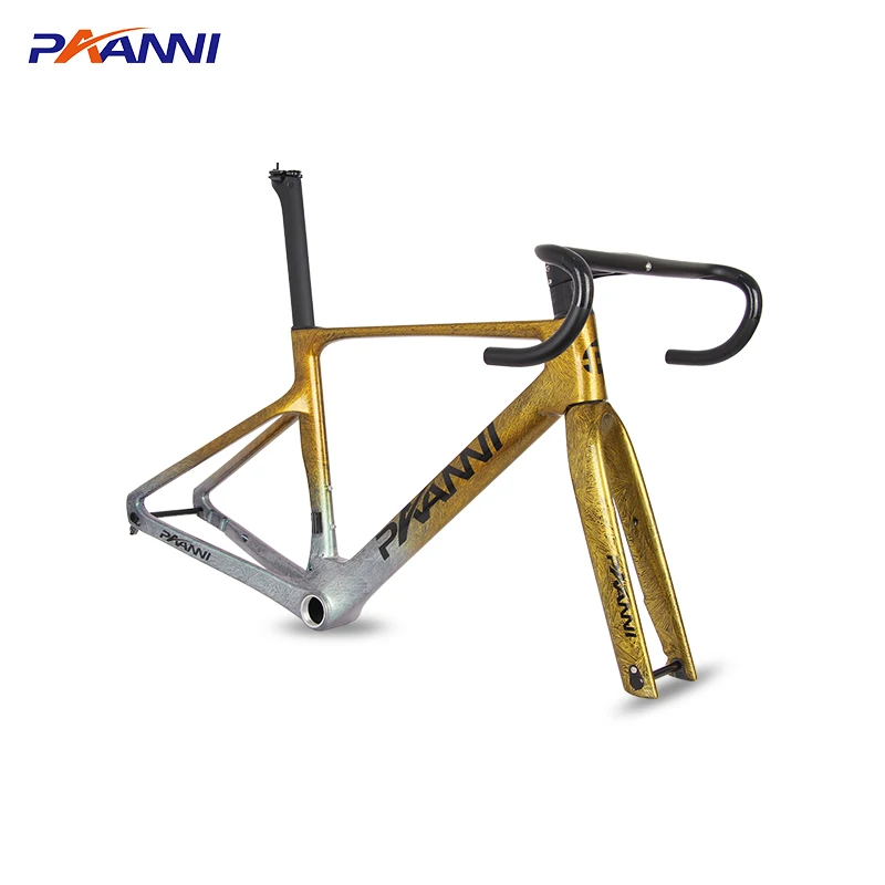 Carbon Fiber Road Bike Frame Fully Hidden Internal Cable Routing Gravel Frameset 47/49/51/54/56 T47 Fixed Gear Frame Bicycle