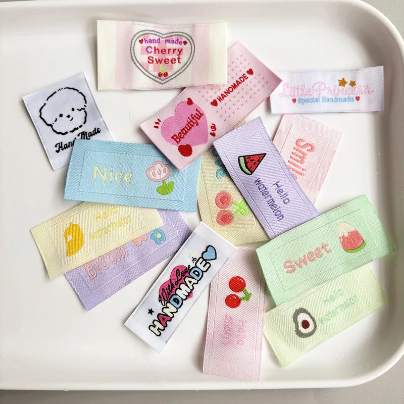 Spot HANDMAE  cloth labels DIY, children's clothing large intestine ring hair accessories luggage small cloth sticker