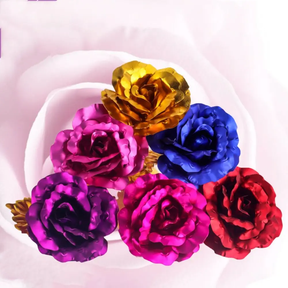 

Safe Golden Foil Rose Flower Simulation Rose Flower Artificial Rose Flower Golden Foil Gold Foil Rose Pendant Mother's Day
