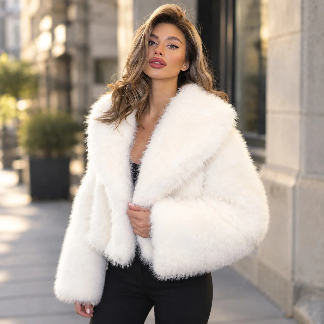 Women Jacket Coat No Hood Short Length Commuter Chic with 3D Autumn Season Regular Sleeve Long Sleeves Stand Up Collar Autumn