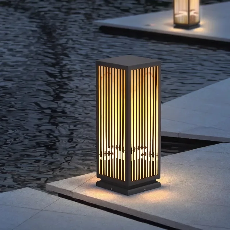 

Outdoor Waterproof LED Lawn Light AC85~265V Stainless Steel Chinese Style Street Light For Garden Landscape Courtyard Decoration