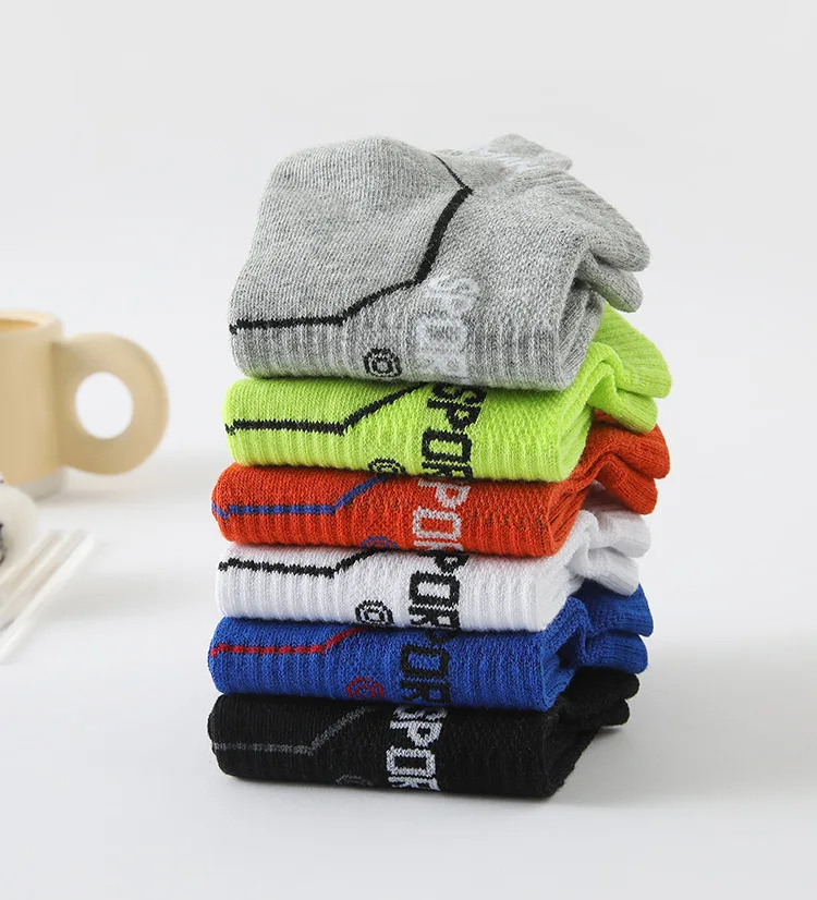6 Paar Socken für Herren, kurze Socken, schweißabsorbierend und geruchsdicht, Basketballsocken, Laufsportsocken, atmungsaktive Mesh-Herrensocken – Detail 4