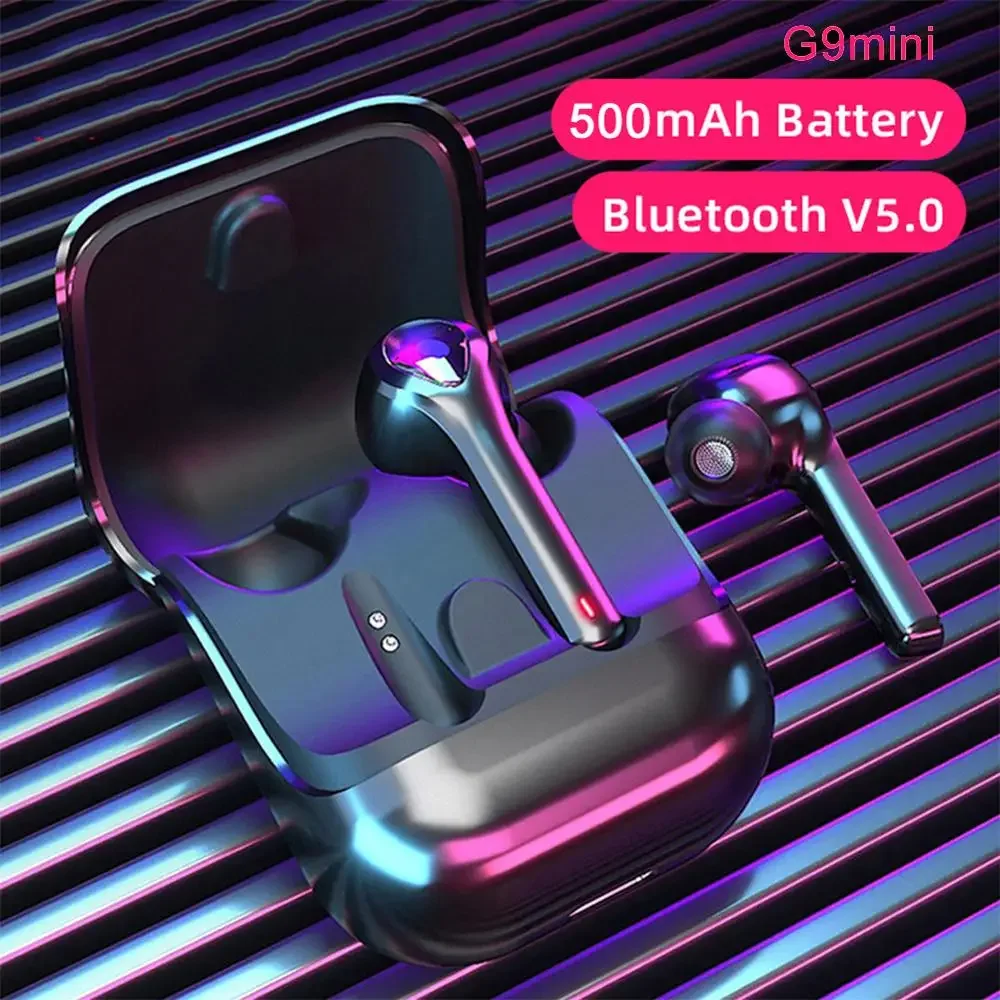 Mini G9 Earplugs Stereo True Wireless Noise Reduction In-ear Earbuds TWS Bluetooth-compatible 5.0 Gaming With Charging Case