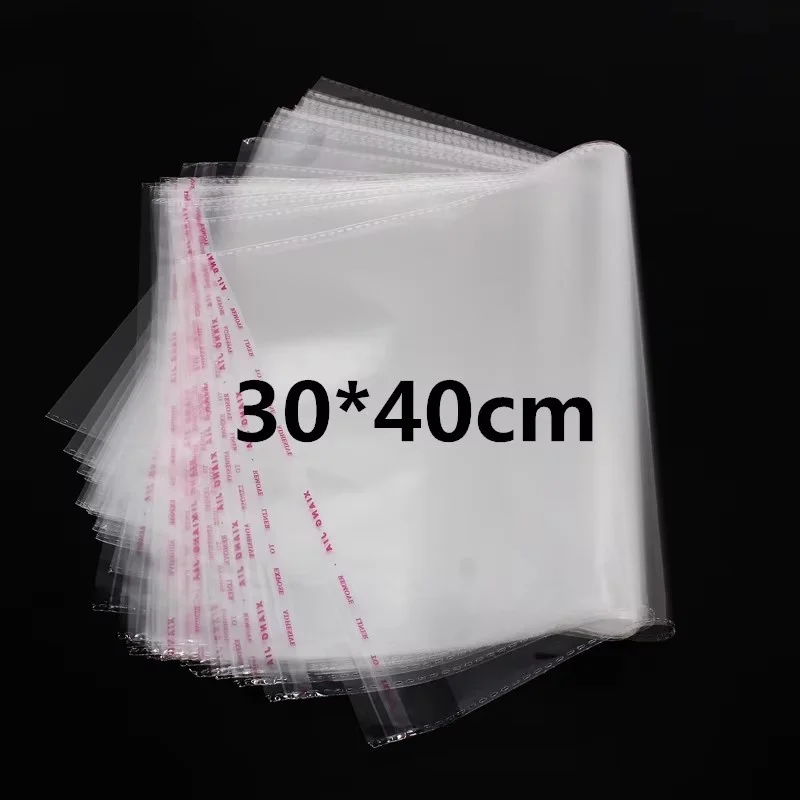 30x40cm Gernal Use Clear Resealable OPP Adhesive Bag DIY Transparent Shoes T-shirt Self Sealing Plastic Gift Shipping Pouches