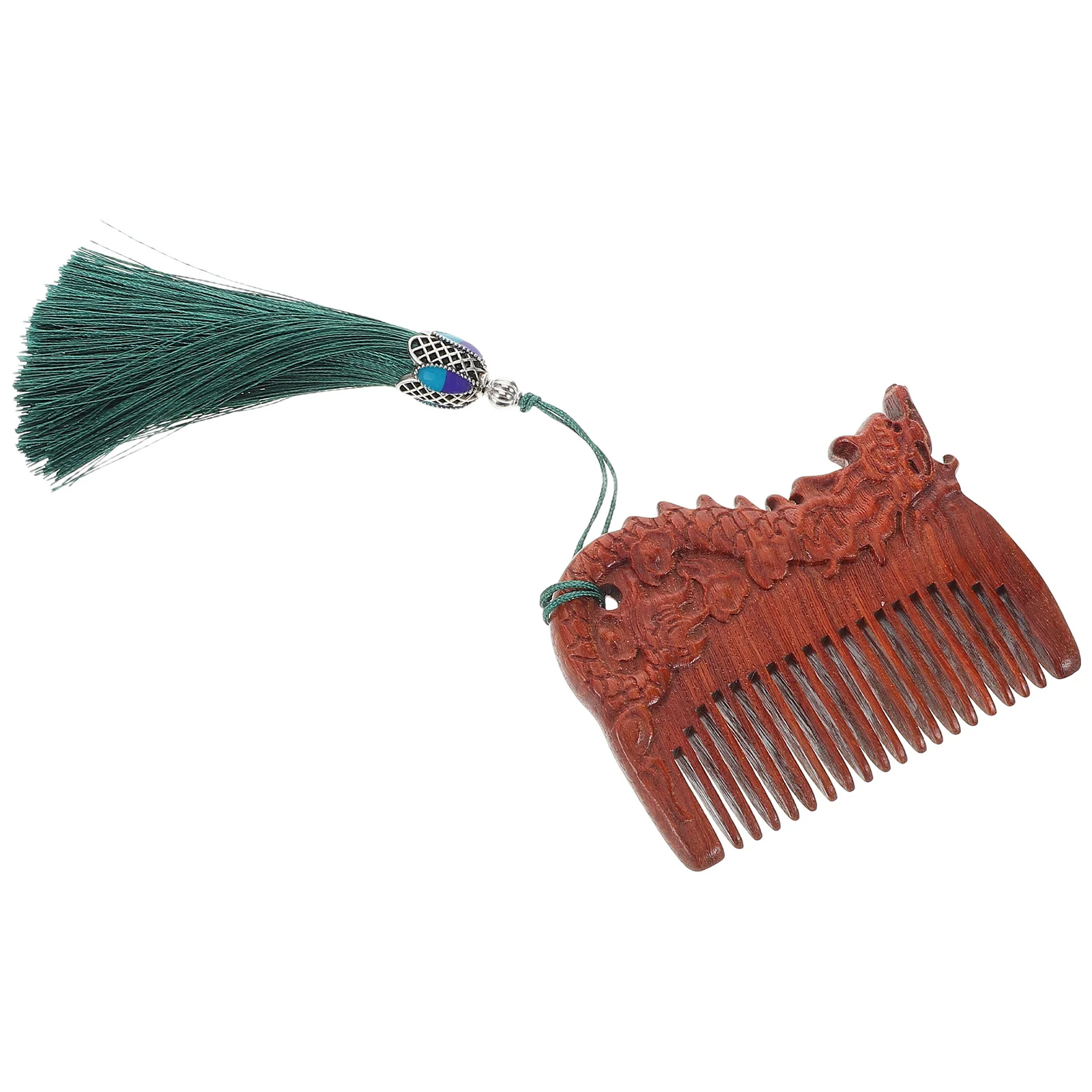 

Компактная расческа из зеленого сандалового дерева зодиака, уход за волосами для малышей, удобный для переноски дорожный аксессуар, расческа для волос из сандалового дерева