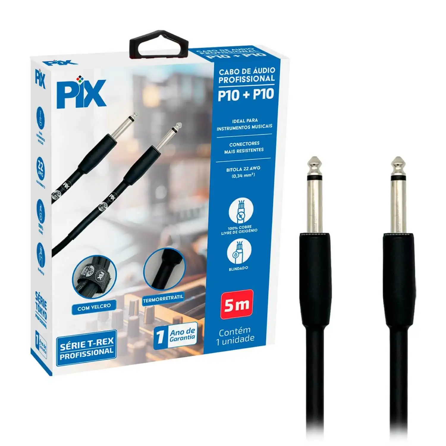 P10 P10 Mono 100% Copper Cable for Instruments-5 Meters