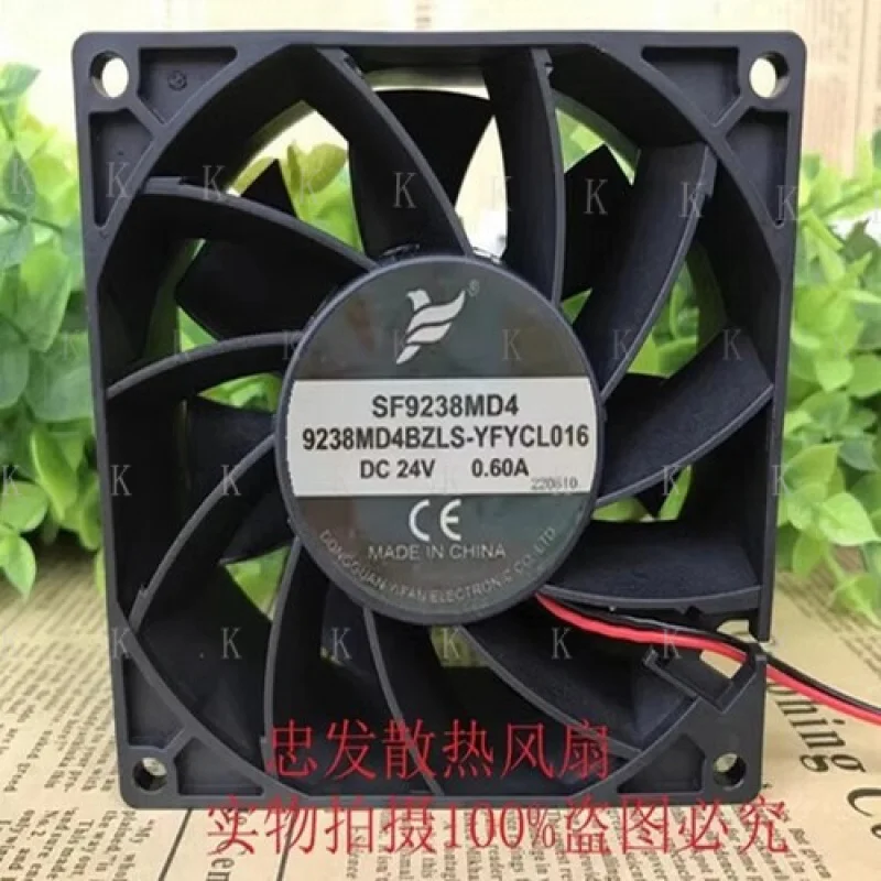 

C 1PCS FOR SF9238MD4 9238MD4BZLS-YFYCL016 DC24V 0.60A 2-Wire Inverter Cooling Fan