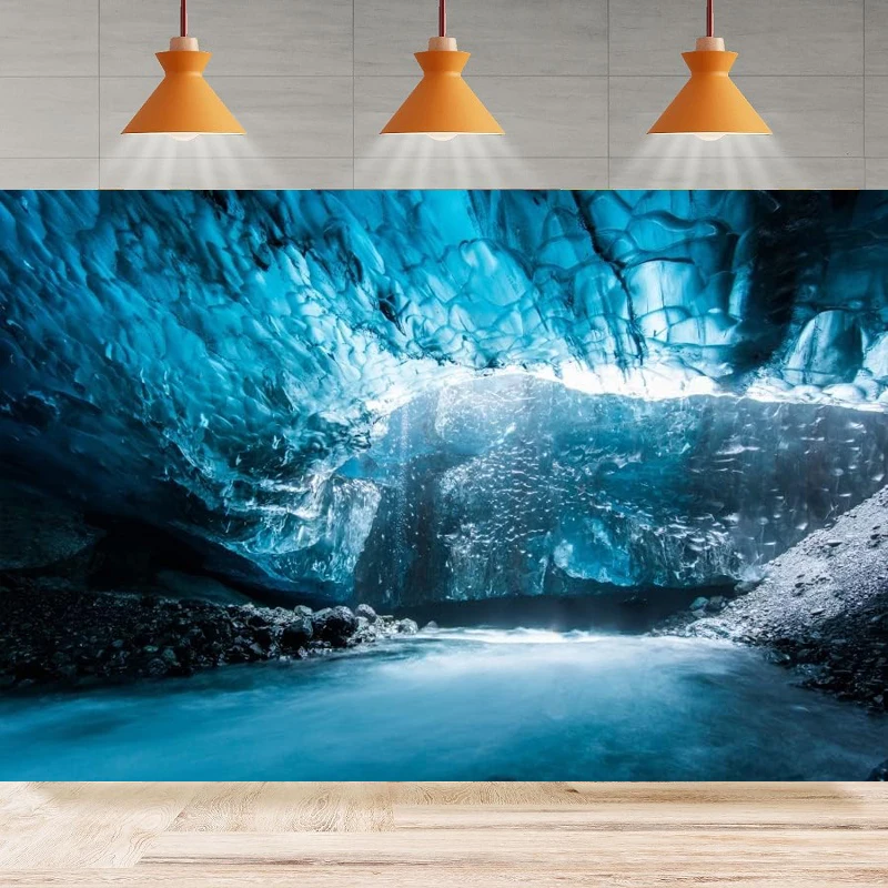 

Underwater Ice Cave Photography Backdrop Blue Underwater World Ice Cave Landscape Background For Kids Birthday Party Decor