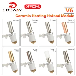 3DSWAY 24V 60W Universal CH-C V6 Hotend Module Ceramic Heating Core Quick Heating KIT for Ender 3 CR10 mk3s blv with 1M/2M Cable