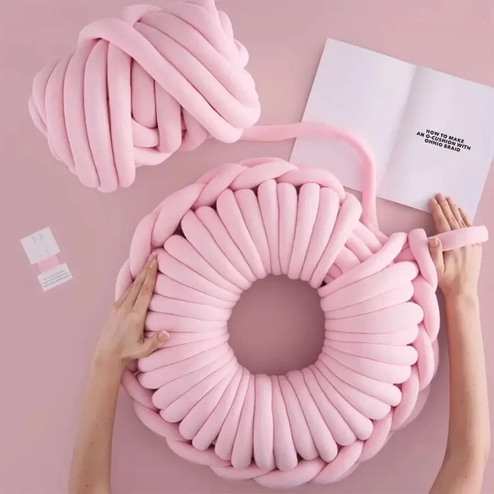 250/500g Velvet Thick Super Bulky Chunky Yarn Hand Knitting Woven Thread Basket Blanket Carpets Giant Yarn DIY Hand-knit Blanket