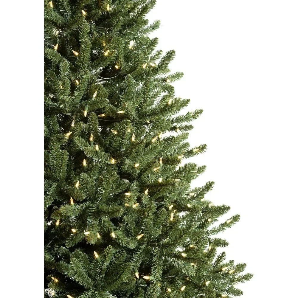 Green Artificial Christmas Tree | Alexander Fir - 6.5 Ft | Prelit with 650 LED Candlelight Clear & Multi-Colored Lights