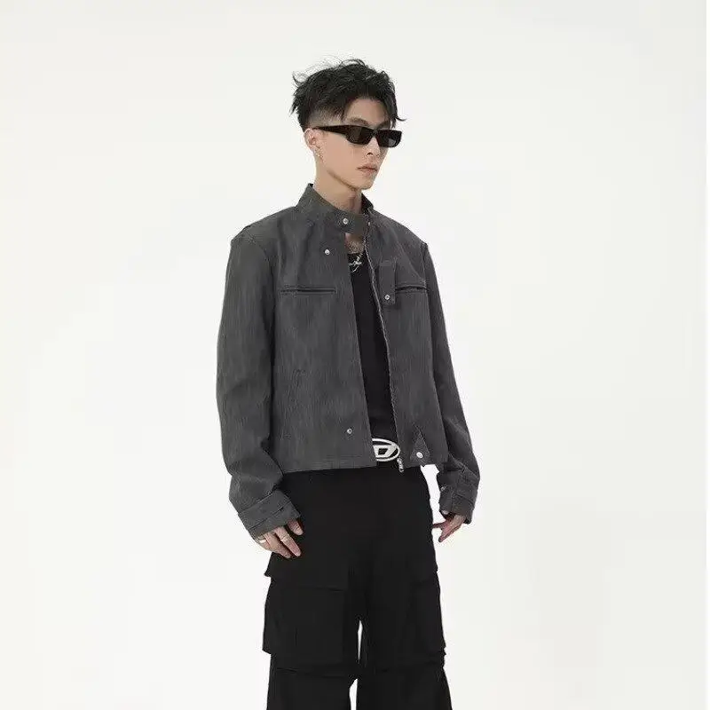 

Casual Retro American Sle Men's Leather Jaet 2024 Faionable Versatile Youth ulari Spring Autumn Outerwear