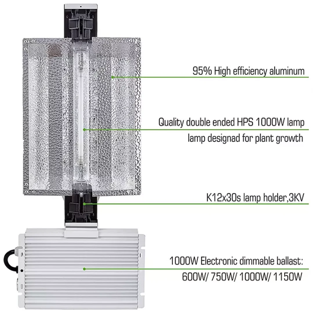 HearGrow HPS Grow Lights 1000W Greenhouse Tent Phytolamp For Plants Seeds For Flowers Hydroponics Growbox