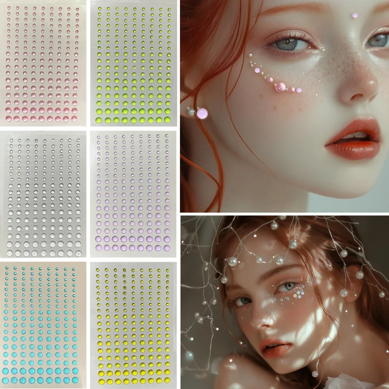 

Crystal Transparent Teardrop Stick-on Crystals Children's Stage Face Pasters Decorations Makeup Stickers Acrylic-Based Resin Dia