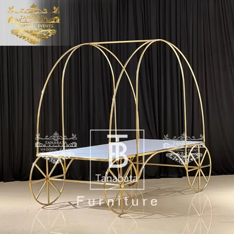 Party Decoration Cake Table Dessert Bar Candy Cart with Wheels view 5
