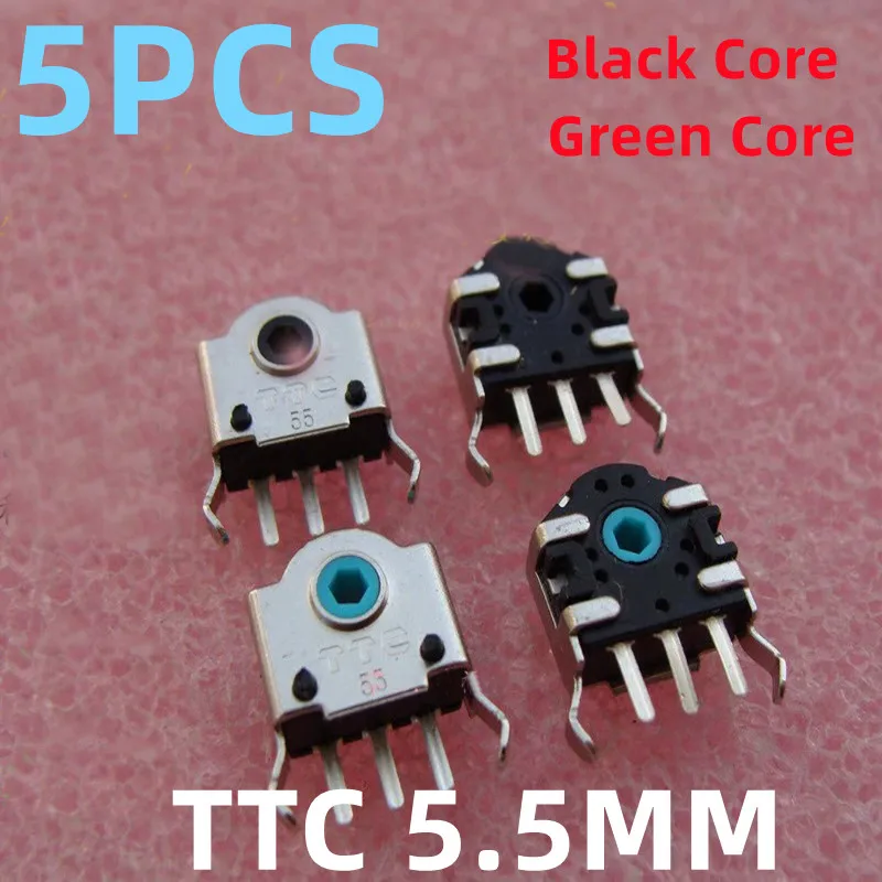 New TTC 5PCS 5.5mm Black Core Green Core 5Million Mouse Wheel Encoder