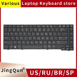 New Original US Russian Laptop Keyboard FOR HP Compaq Elitebook 8440 8440W 8440P