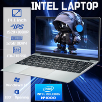 2025 Professional Resolution Study Computer Windows 11 Pro Gaming Laptop Portable 14.1 inch Computer Intel Celeron N4000 WiFi