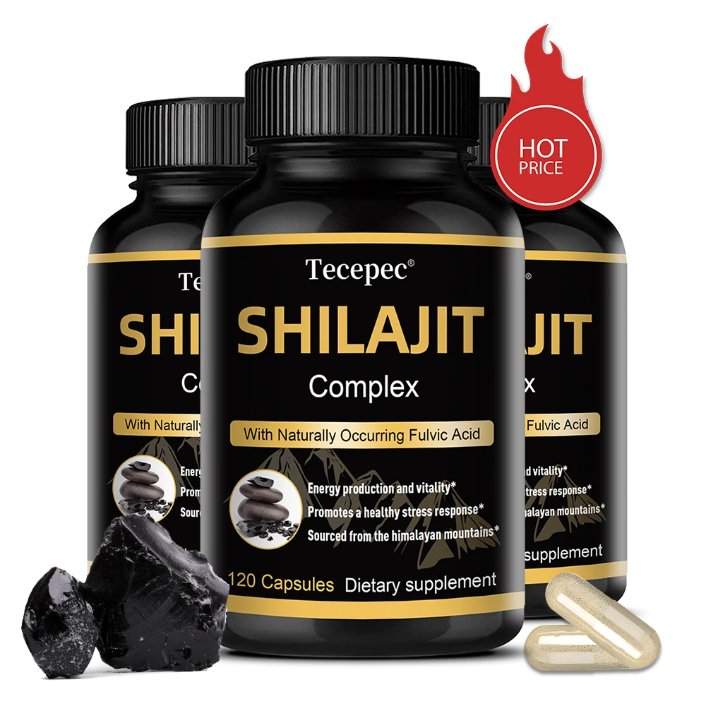 Shilajit Capsules - Rich in Trace Minerals, Natural Fulvic Acid, Helps Brain Thinking and Memory, Immunity, Metabolism