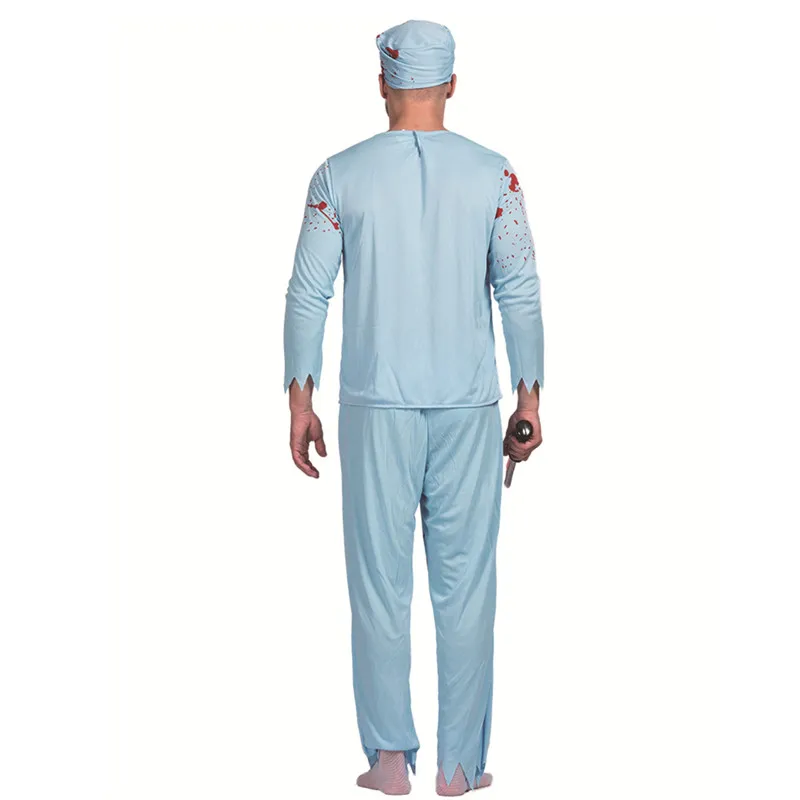 Costumes de docteur d'horreur pour hommes adultes, Cosplay sanglant, Halloween, jeu de rôle de Zombie, carnaval, défilé, discothèque, Bar, robe de soirée