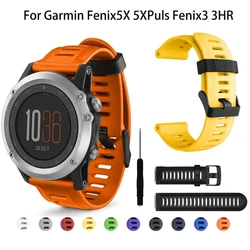 Garmin Fenix用シリコンストラップ,Garmin fenix 3時間,5x plus 6x pro 7xサファイア時計,スマートスポーツ交換用ストラップ,26mm