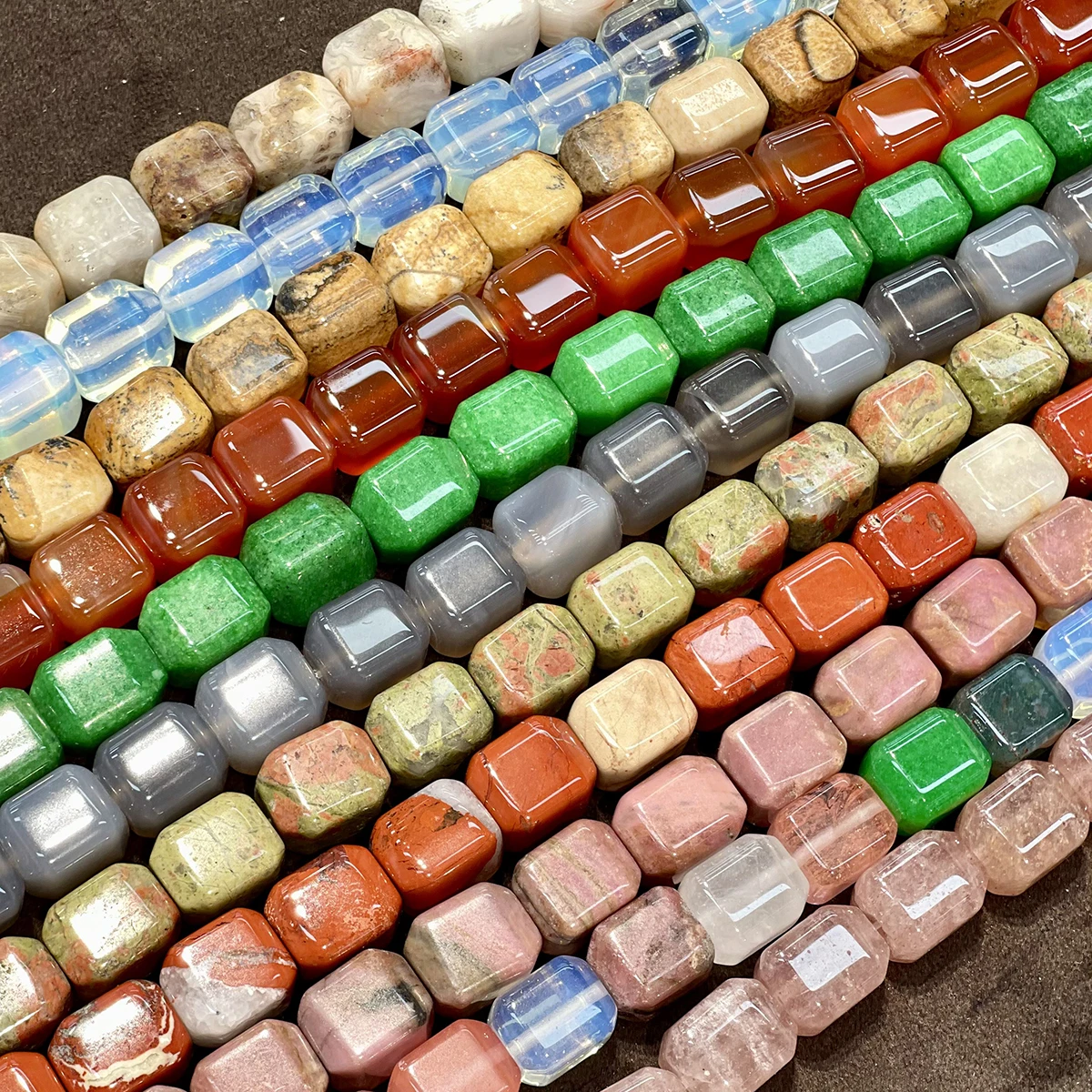 11x13mm Achteckig Facettierte Quadratische Perlen Naturstein Kristall Achat Perlen für Schmuckherstellung DIY Halsketten Armbänder Zubehör – Detail 15