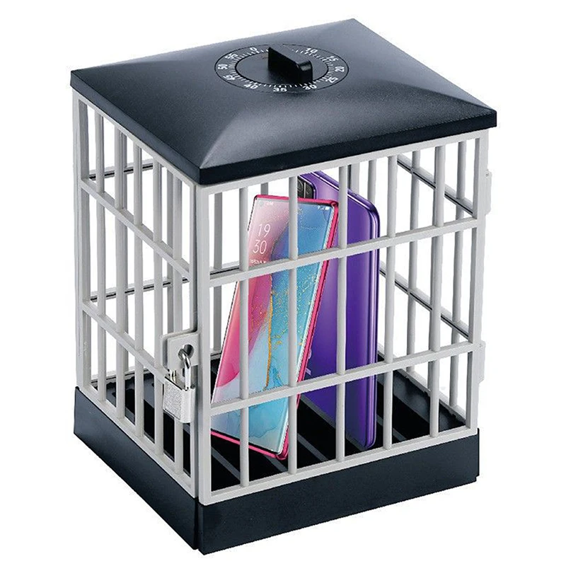 Cell Phone Jail With Timer Creative Cell Prison Lock For Party Home Table Office Cell Phone Cage Prison Cell Phone Storage Box