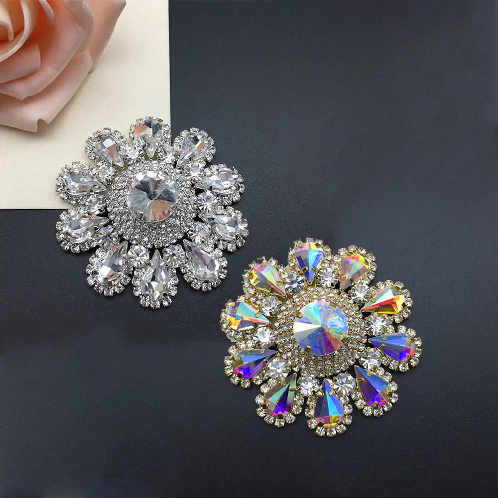 

DIY Vintage Rhinestone Floral Brooch Garment Accessory - Dress & DIY Craft Decor for Women's Retro Party & Personalized Fashion