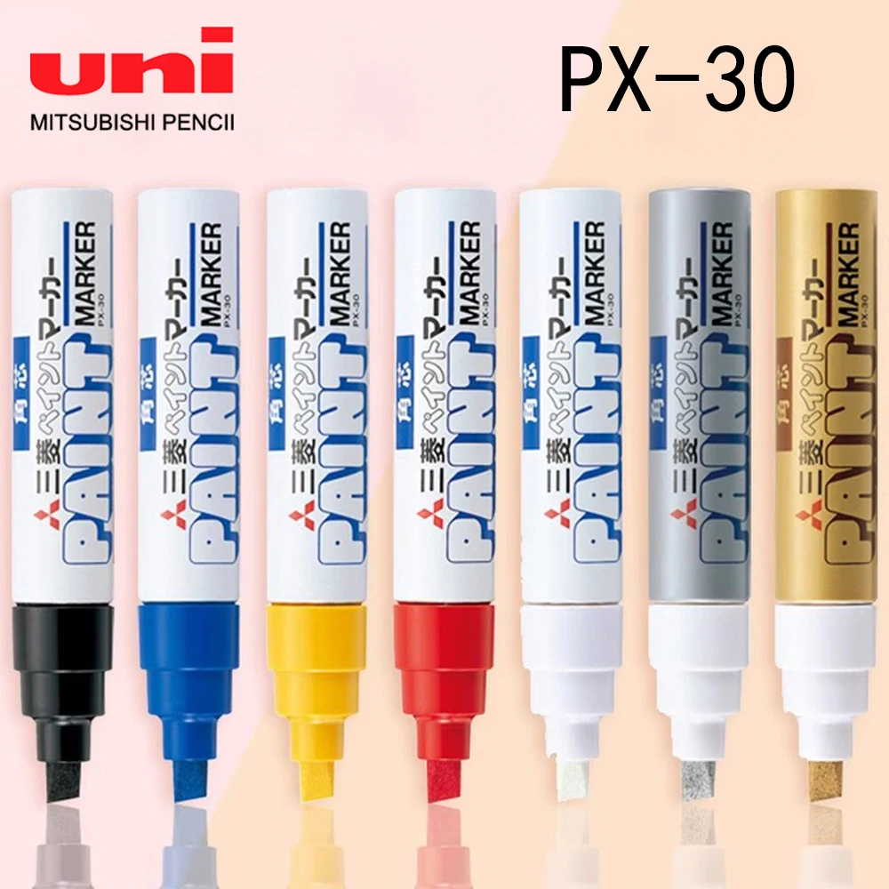 1Pcs Japan UNI Marker Paint Pen Car Simple Touch Up Industrial Pen Can Be Written on A Variety of Objects Surface Does Not Fade