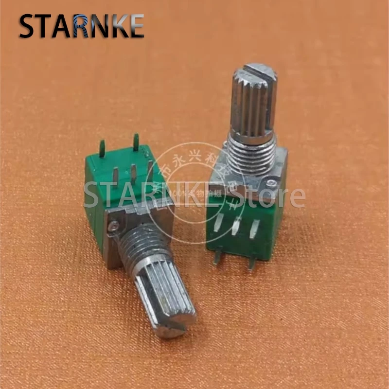 10PCS RK097NS 097 Type Volume Sealed Potentiometer B1K 2K 5K 10K 20K 50K 100K 500K Single With Switch 5 Pin Flower Shaft 15MM