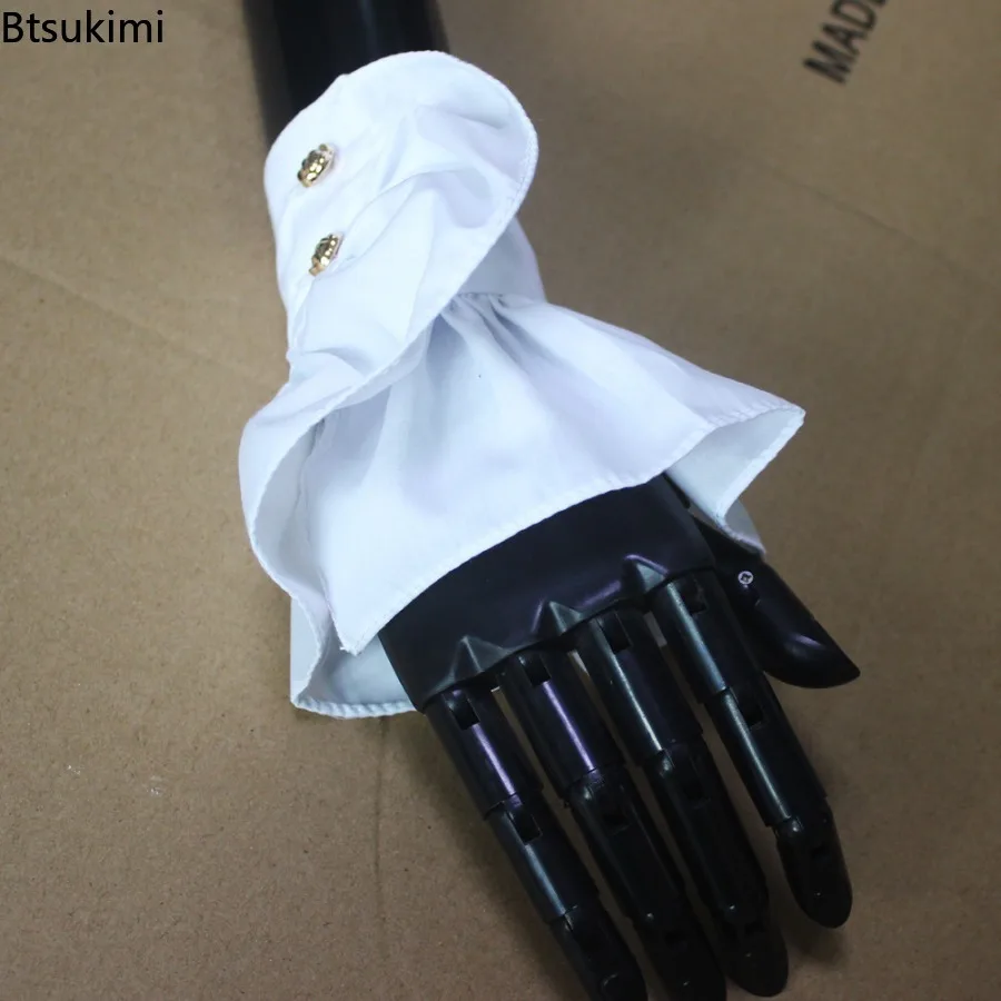 

Women's Detachable Fairy Wrist Ruffle Fake Cuffs White Flared False Sleeves Sweater Dress Clothing Accessories Photography Props