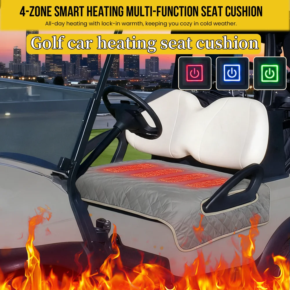 Golf Cart Seat Towel Blanket Waterproof Heated Seat Cushion Travel Sports Cart Seat Cushion Cover Golf Gifts for Men Golf Lover