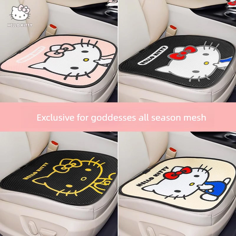 Hello Kitty Single Car Seat Cushion Ins Popular Butt Pad Universal All Season Main Driver Cute Cartoon Seat Mat For Lady