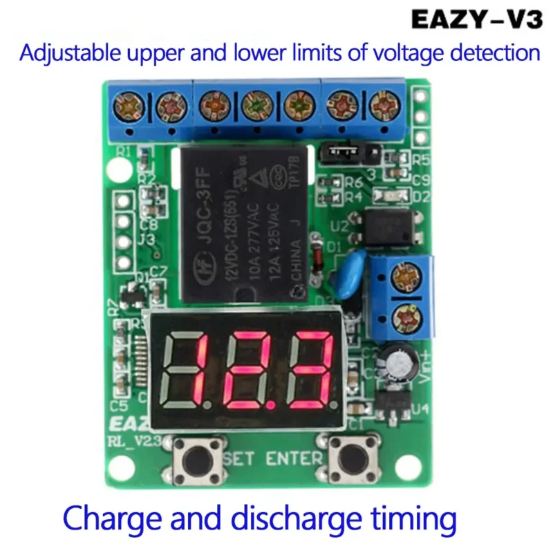 Voltage Relay Upper and Lower Limit Detection Control Switch on and Off Over Voltage Protection Battery Charge Discharge Timing