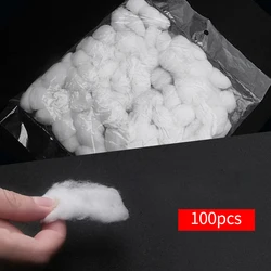 Nail Remover Cotton Ball 100pcs Nail Polish Remover Cleaning Tool UV Gel Polish Nail Art Tool Manicure Accessories