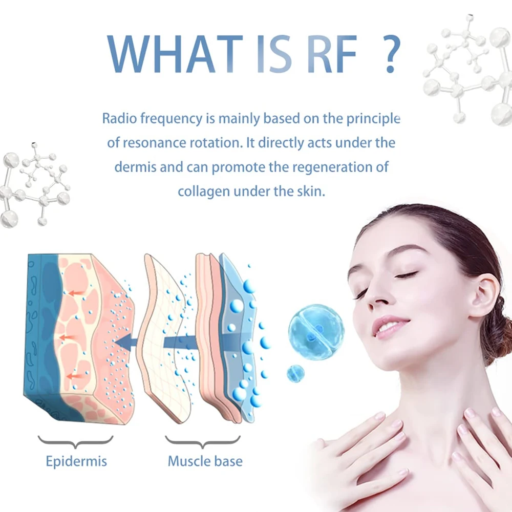 Máquina de radiofrecuencia para el estiramiento de la piel, eliminador profesional de arrugas, cuidado de la piel en el hogar, antienvejecimiento