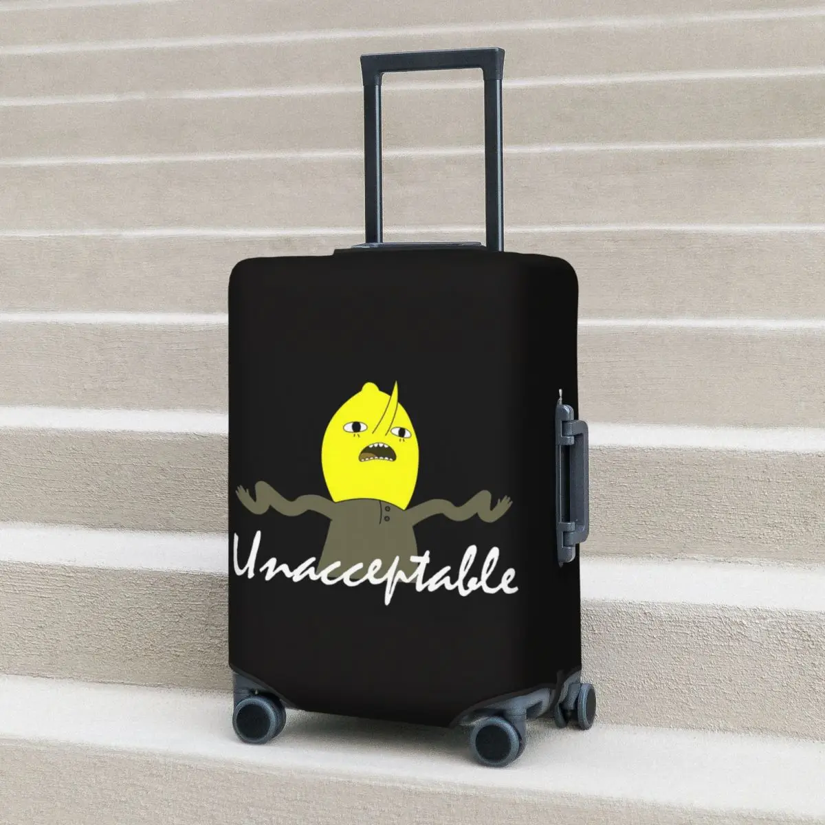 

Lemongrab Unacceptable Adventure Time Suitcase Cover Protection Elastic Travel Luggage Protector Covers for 18-32 Inch