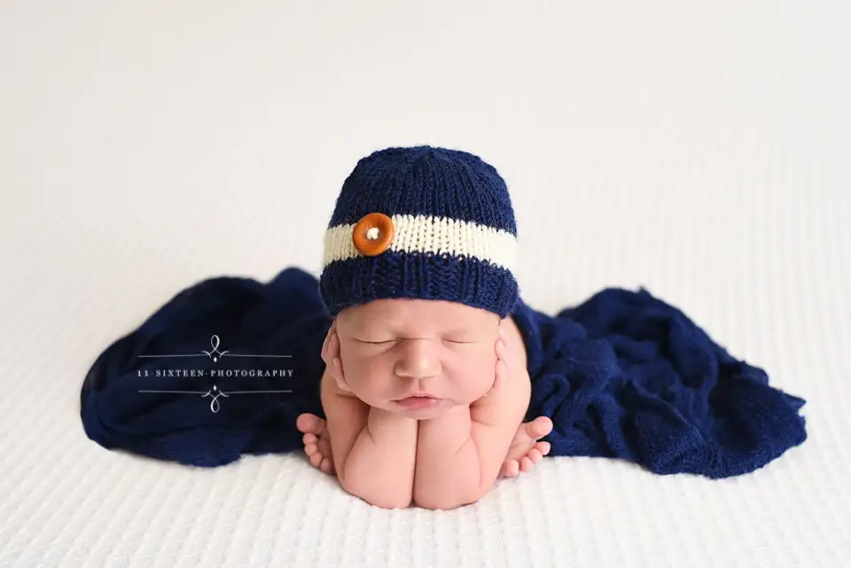 Navy Blue Stretchy Knit Wrap Newborn Photography Props