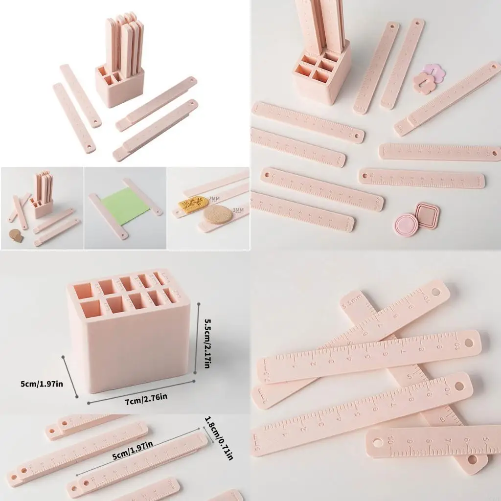

15cm Polymer Clay Rolling Guide Tool For Thickness Control Thickness Measuring Ruler For Pottery And Jewelry Making