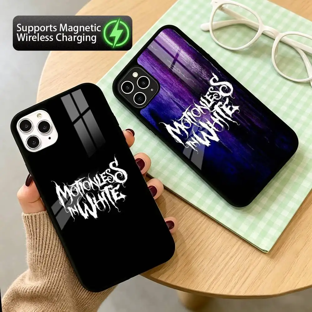 M-Motionless in W-White Band  Phone Case For iPhone17,16,15,14,13,12,11 Plus,Pro Compatible with magnetic wireless charging