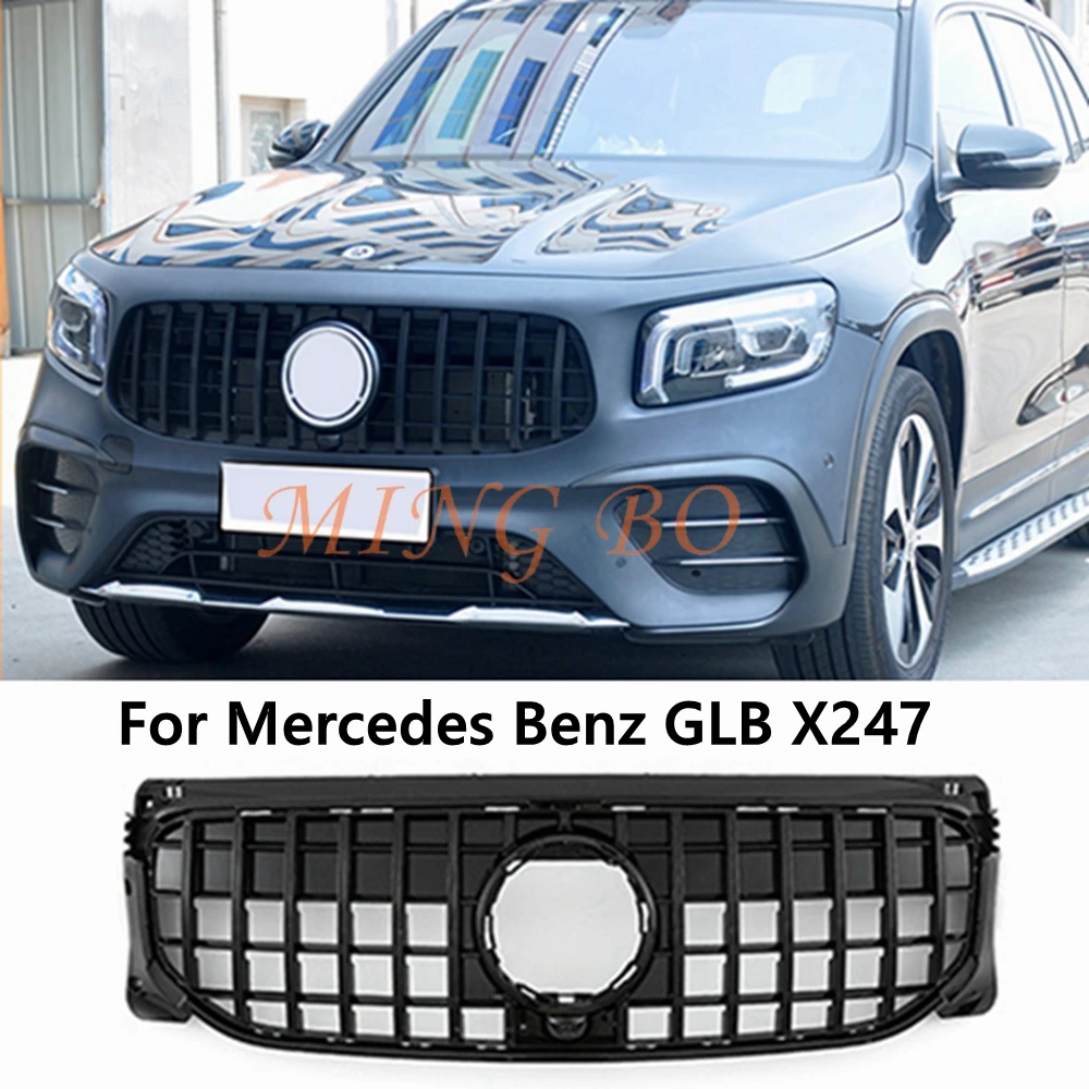 

GT Grille For Mercedes GLB Class X247 2020+ GLB250 GLB220 ABS Front Bumper Grill Without Emblem