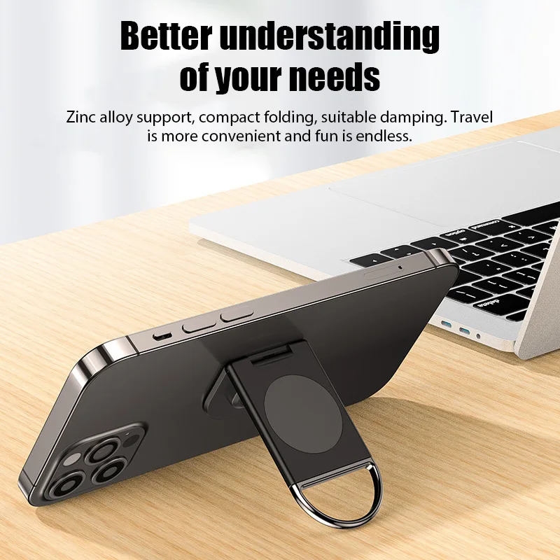Ultra Thin Mini Metal Folding Mobile Phone Holder Stand Alloy Invisible Portable Phone Kickstand Bracket Desktop Phone Holder