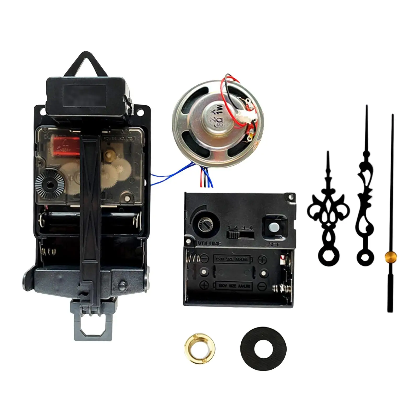 Silent Pendulum Clock Movement Replacement Parts with Melody Chime Music Box Hands for DIY Quartz Wall Clock Making and Repair